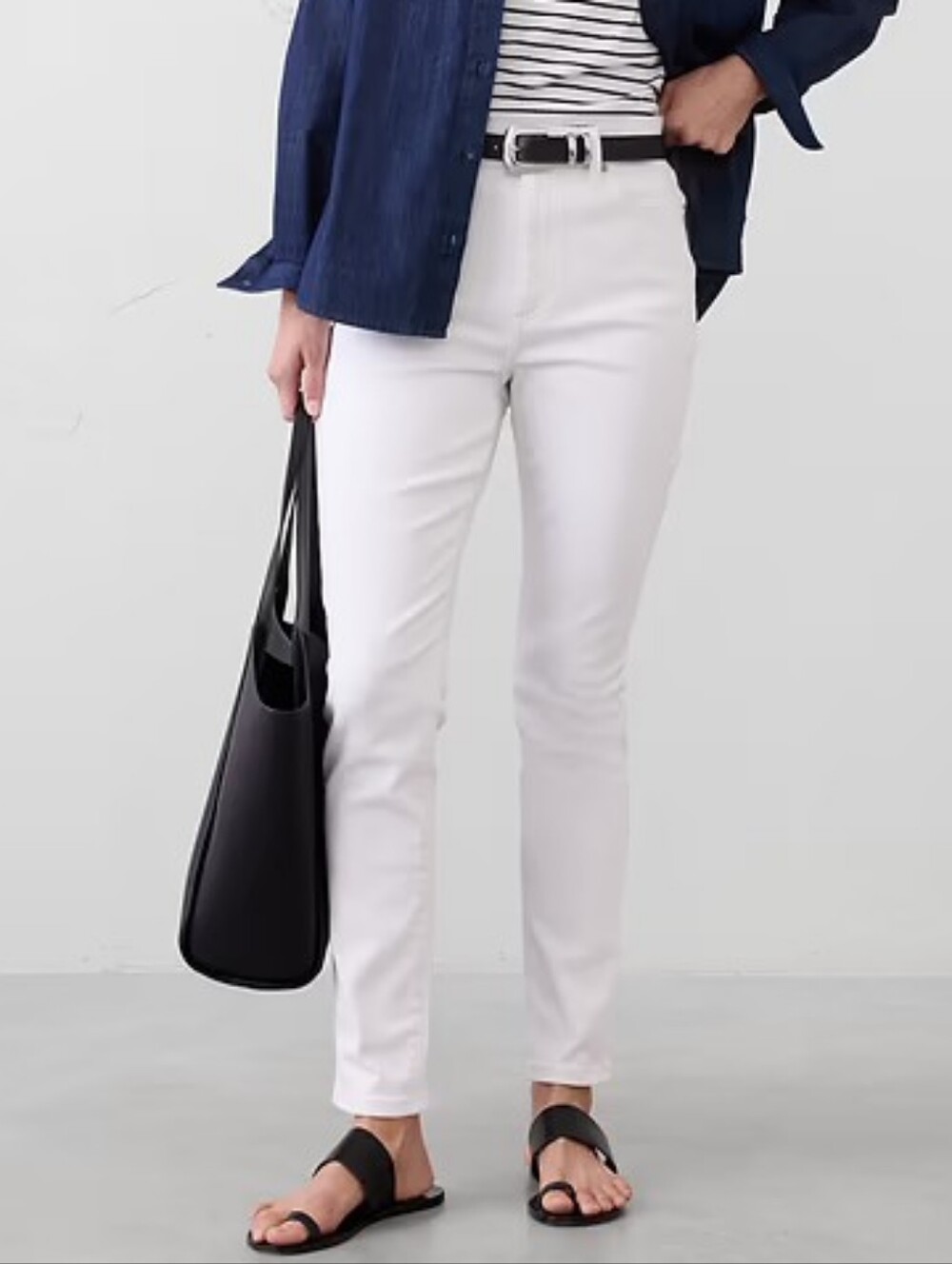 Banana Republic High Rise Skinny White Jeans Women's 31/12 Stretch Sculpt EUC